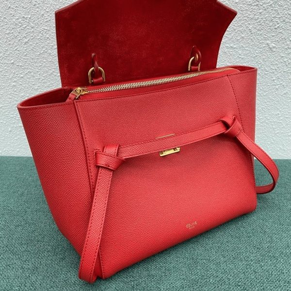 Réplique Celine Micro Belt Sac en rouge – Image 10