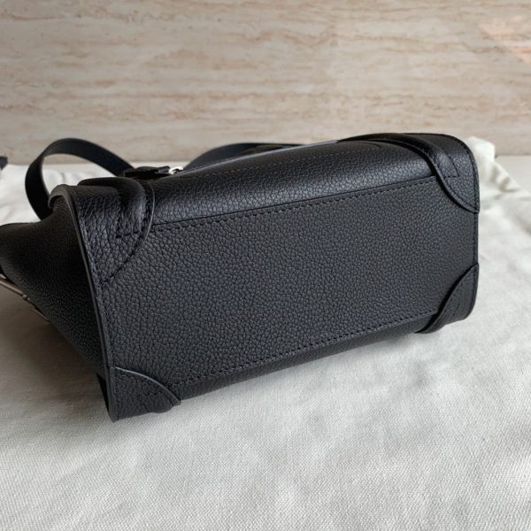 Réplique Celine Nano Luggage Fourre-tout Sac en noir – Image 10