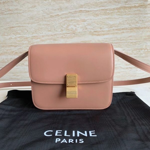 Faux Celine Classic Box Adolescent Sac en rose antique – Image 5