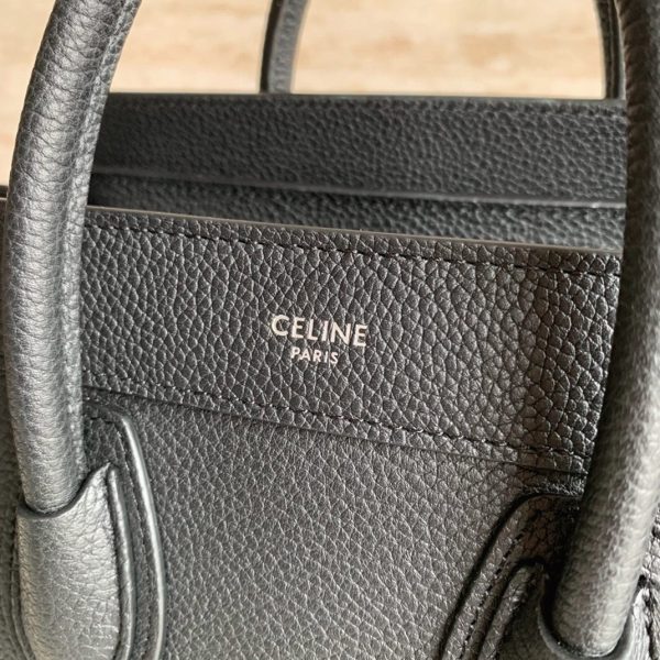 Réplique Celine Nano Luggage Fourre-tout Sac en noir – Image 9