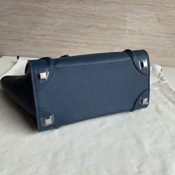 Imitation Celine Micro Luggage Fourre-tout Sac en bleu marine – Image 8