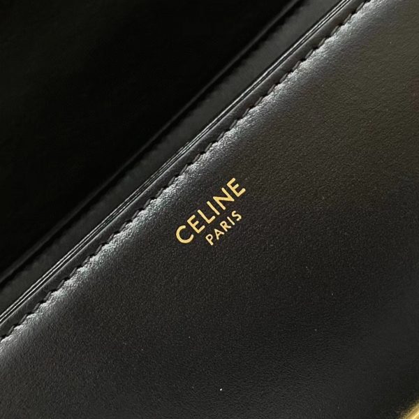 Contrefaçon Celine Triomphe Adolescent Sac en noir – Image 3