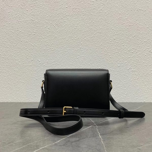 Contrefaçon Celine Triomphe Adolescent Sac en noir – Image 2