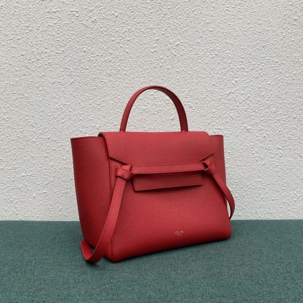 Réplique Celine Micro Belt Sac en rouge – Image 8
