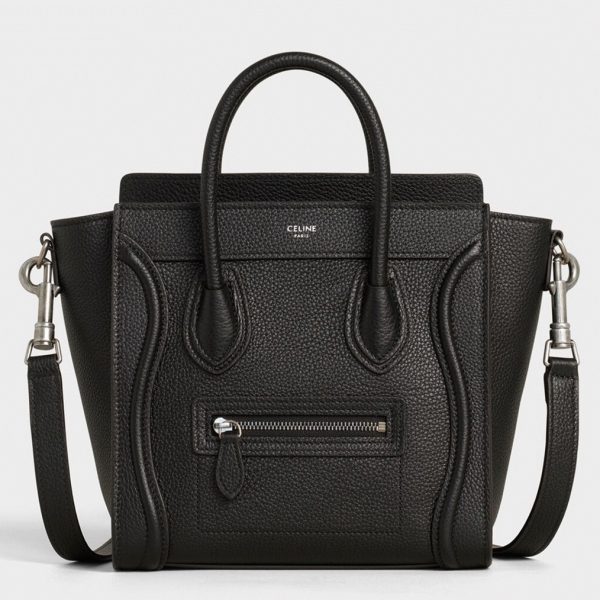 Réplique Celine Nano Luggage Fourre-tout Sac en noir