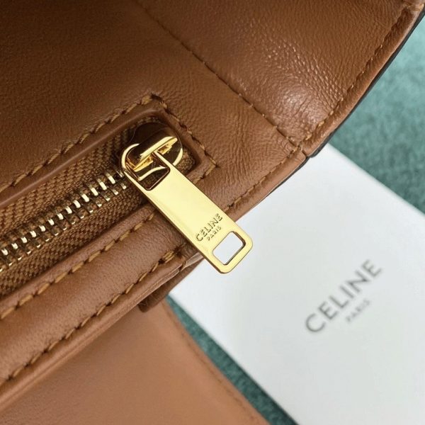 Faux Celine Triomphe Moyen Sac en marron – Image 4