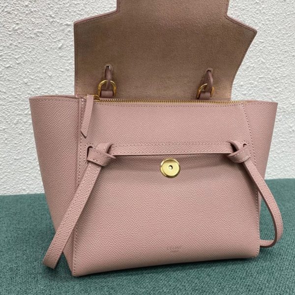 Faux Celine Belt Nano Sac en rose vintage – Image 12