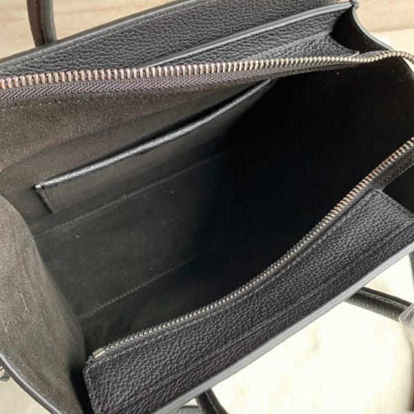 Réplique Celine Nano Luggage Fourre-tout Sac en noir – Image 2