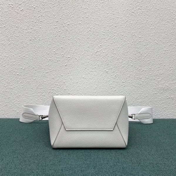 Réplique Celine Sangle Petit Bucket Sac en blanc cuir de veau – Image 3