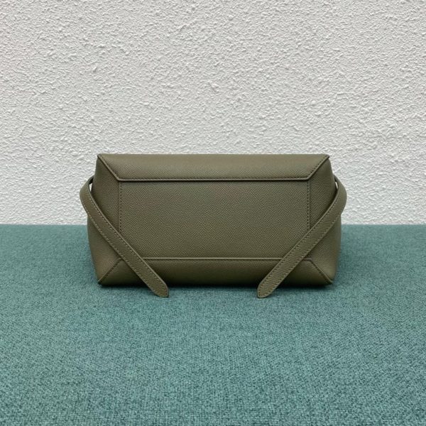 Réplique Celine Micro Belt Sac en olive foncé – Image 12