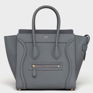 Faux Celine Micro Luggage Fourre-tout Sac en kohl