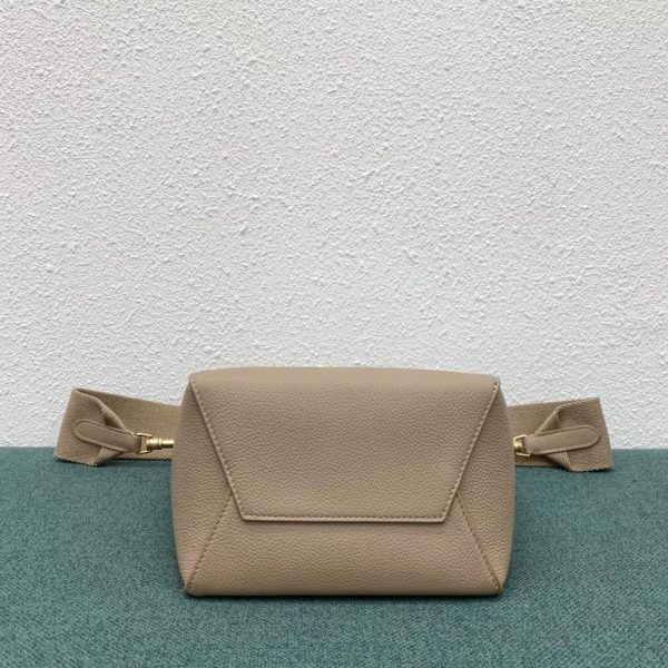 Faux Celine Sangle Petit Bucket Sac en taupe cuir de veau – Image 9