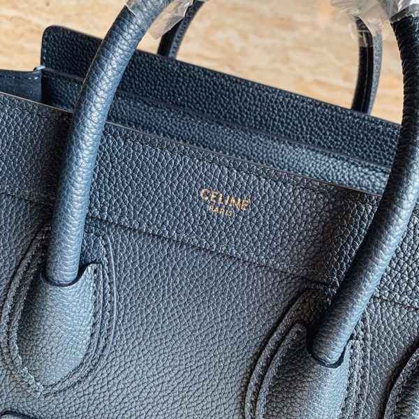 Imitation Celine Nano Luggage Fourre-tout Sac en bleu marine – Image 8