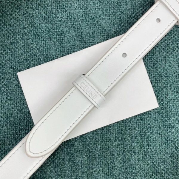Faux Celine Triomphe Moyen Sac en blanc – Image 10