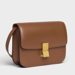 Réplique Celine Classic Box Moyen Sac en camel