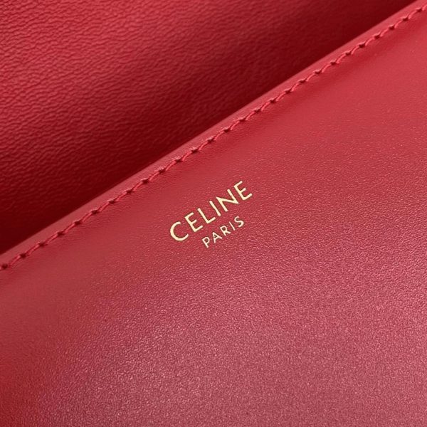 Réplique Celine Triomphe Grand Sac en rouge – Image 11