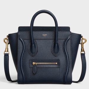 Imitation Celine Nano Luggage Fourre-tout Sac en bleu marine