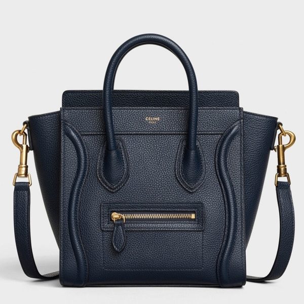 Imitation Celine Nano Luggage Fourre-tout Sac en bleu marine