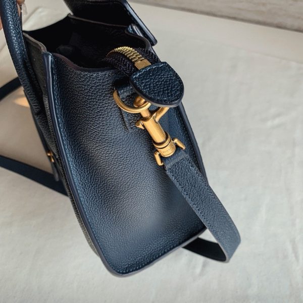 Imitation Celine Nano Luggage Fourre-tout Sac en bleu marine – Image 5