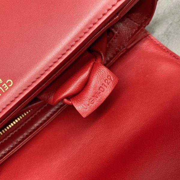 Contrefaçon Celine Triomphe Adolescent Sac en rouge – Image 11