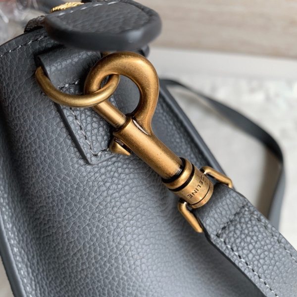 Faux Celine Nano Luggage Fourre-tout Sac en kohl – Image 10
