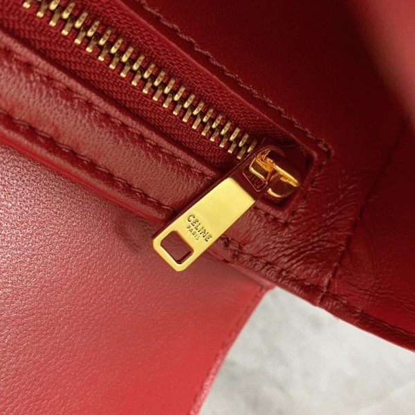 Contrefaçon Celine Triomphe Adolescent Sac en rouge – Image 10