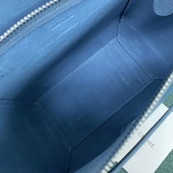 Réplique Celine Belt Nano Sac en bleu ardoise – Image 11