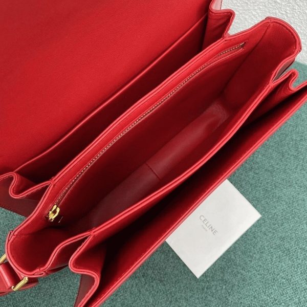Réplique Celine Triomphe Grand Sac en rouge – Image 4