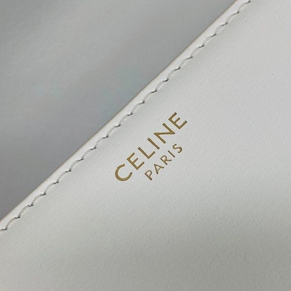 Faux Celine Triomphe Moyen Sac en blanc – Image 2