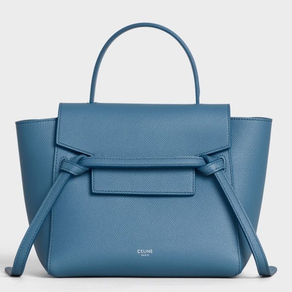 Réplique Celine Belt Nano Sac en bleu ardoise