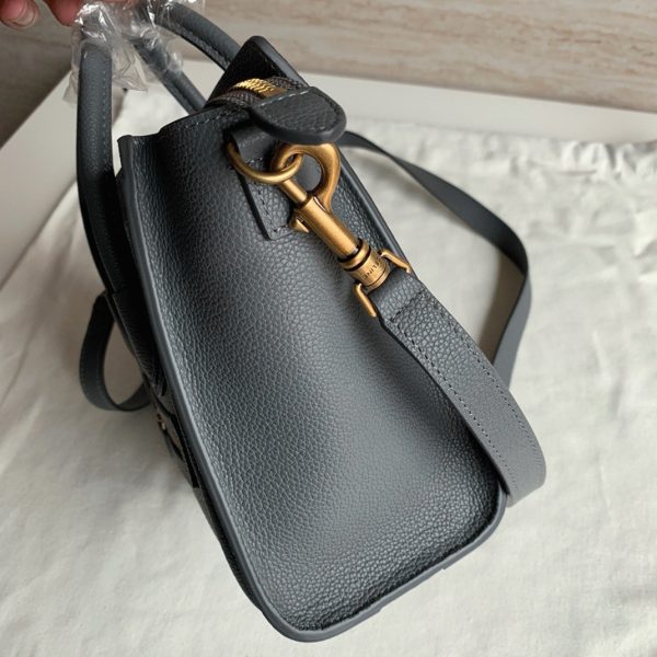 Faux Celine Nano Luggage Fourre-tout Sac en kohl – Image 8