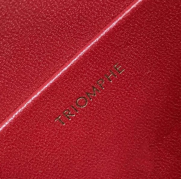 Contrefaçon Celine Triomphe Adolescent Sac en rouge – Image 7