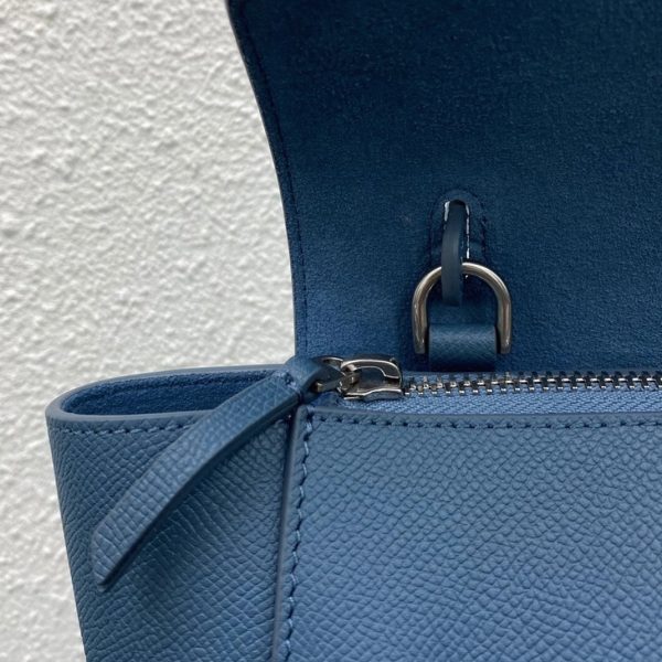Réplique Celine Belt Nano Sac en bleu ardoise – Image 9