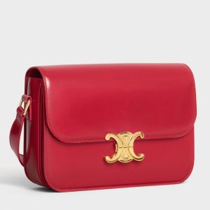Réplique Celine Triomphe Moyen Sac en rouge