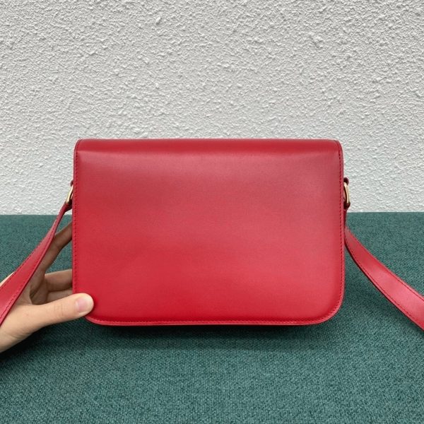 Réplique Celine Triomphe Moyen Sac en rouge – Image 11