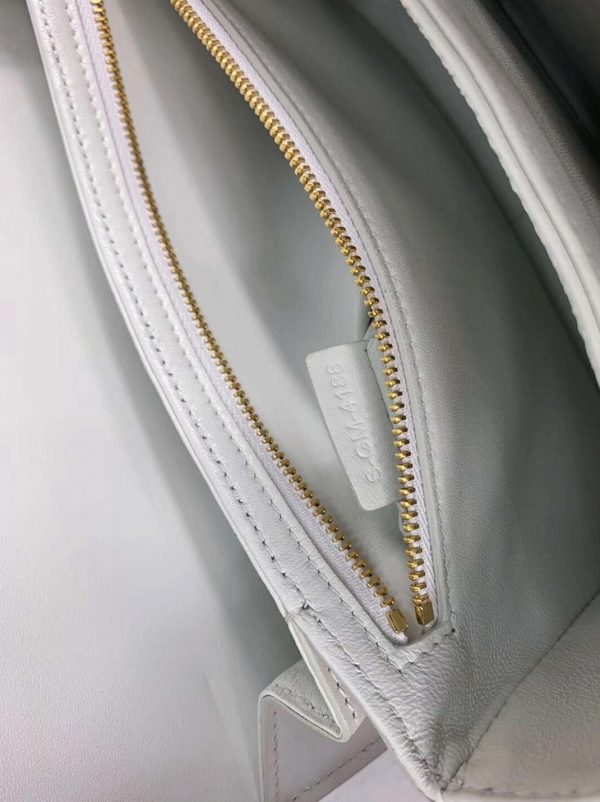 Faux Celine Triomphe Grand Sac en blanc – Image 6