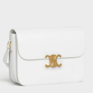 Faux Celine Triomphe Grand Sac en blanc
