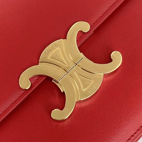 Réplique Celine Triomphe Moyen Sac en rouge – Image 9