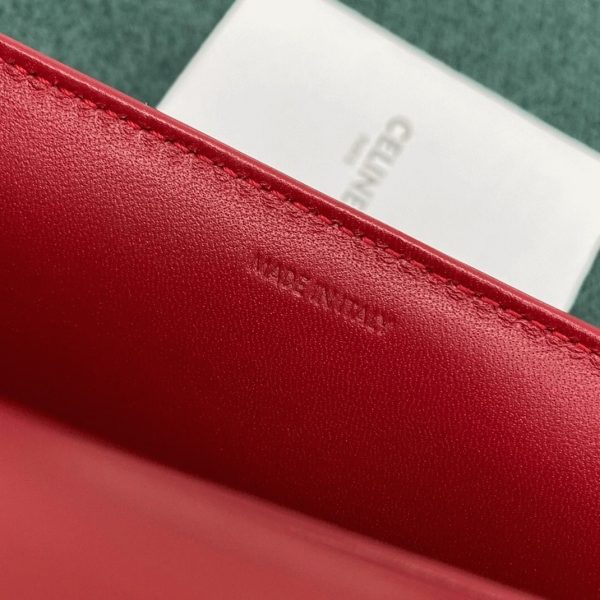 Réplique Celine Triomphe Moyen Sac en rouge – Image 8