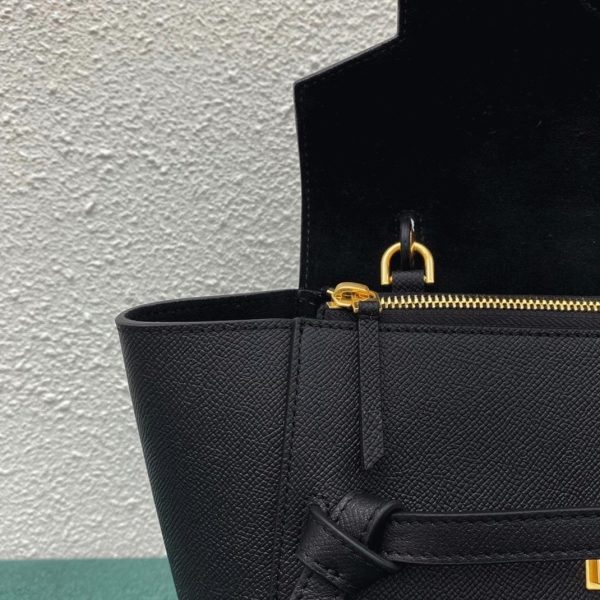 Faux Celine Micro Belt Sac en noir – Image 6