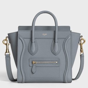 Faux Celine Nano Luggage Fourre-tout Sac en kohl