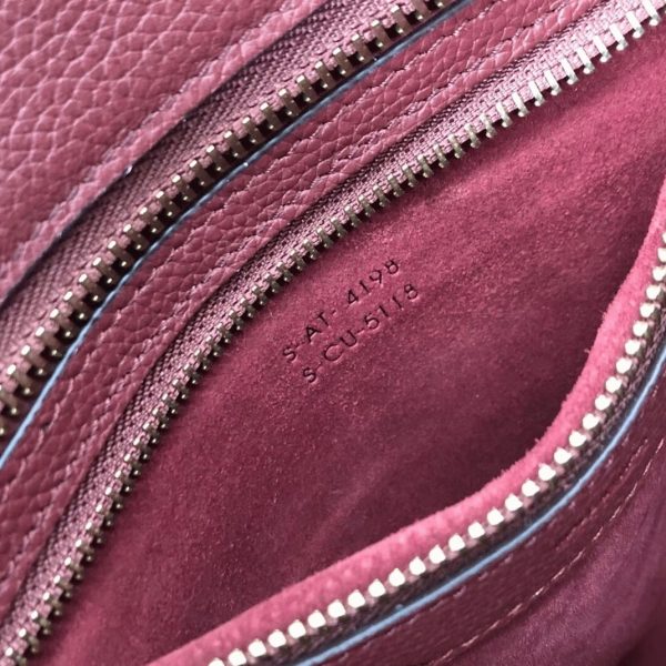 Contrefaçon Celine Micro Luggage Fourre-tout Sac en rouge foncé – Image 5