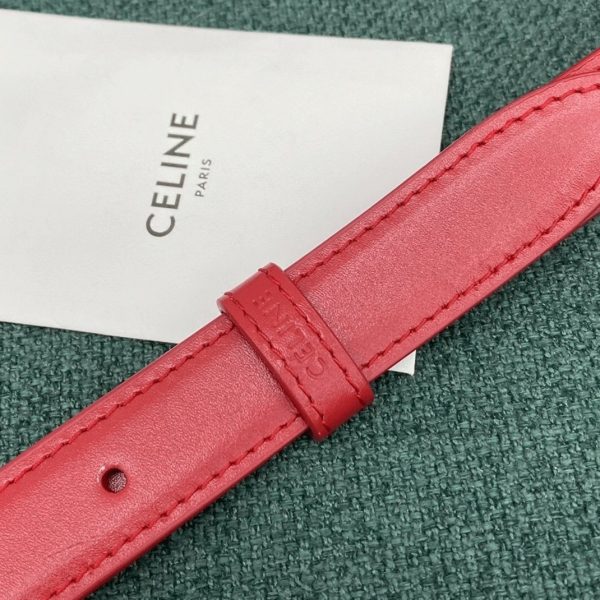 Réplique Celine Triomphe Moyen Sac en rouge – Image 7