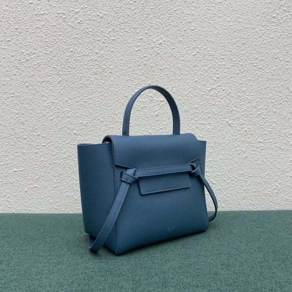 Réplique Celine Belt Nano Sac en bleu ardoise – Image 2