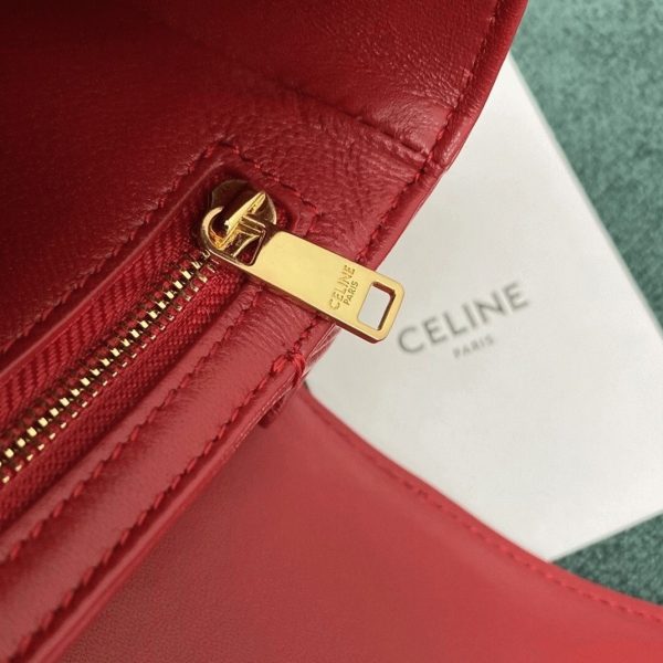 Réplique Celine Triomphe Moyen Sac en rouge – Image 5