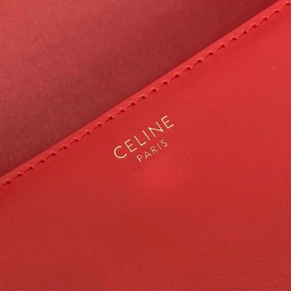 Réplique Celine Triomphe Moyen Sac en rouge – Image 4