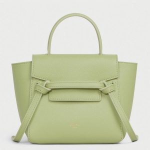 Faux Celine Belt Nano Sac en sauge