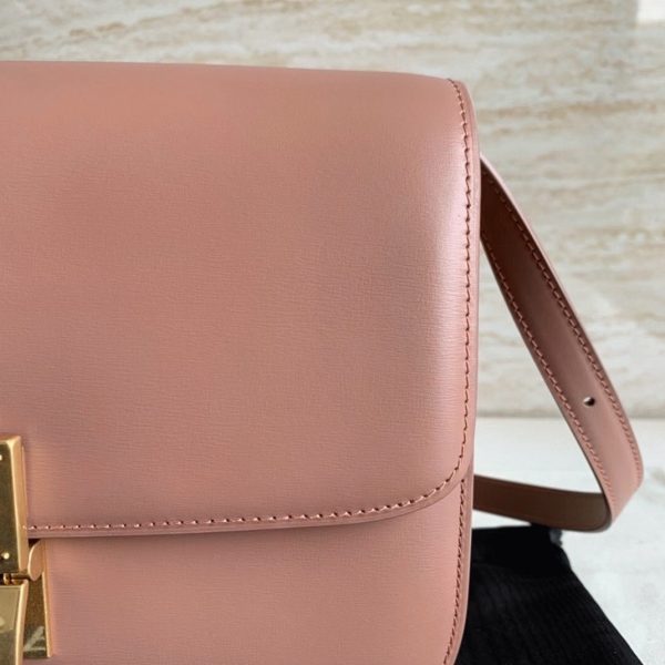 Faux Celine Classic Box Moyen Sac en rose antique – Image 6