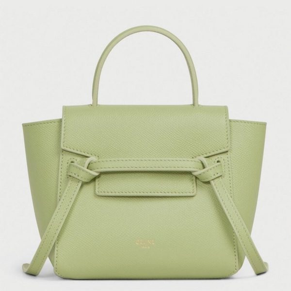 Faux Celine Belt Nano Sac en sauge