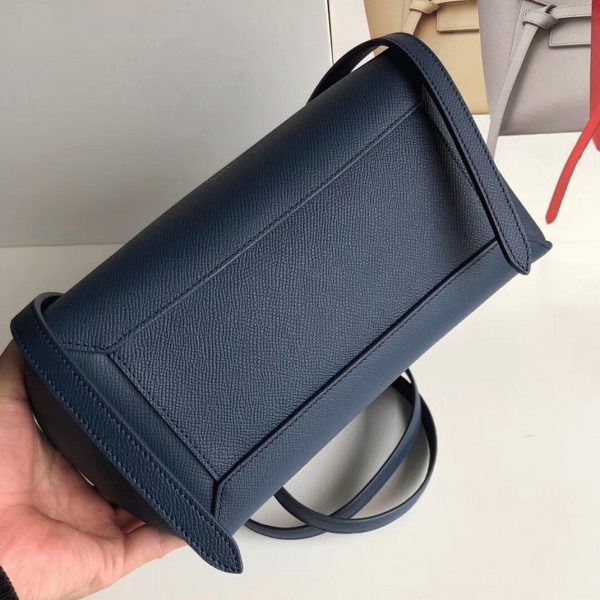 Contrefaçon Celine Micro Belt Sac en bleu marine – Image 8